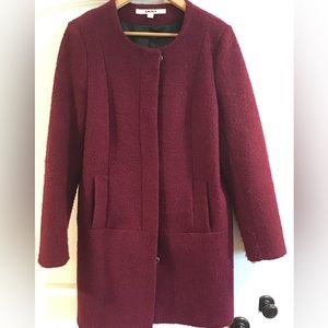 Beautiful burgundy coat for Fall! Will complete any outfit!!